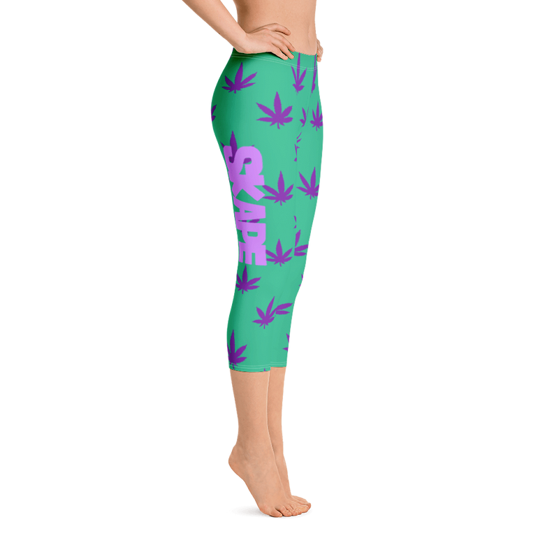 Turquoise Leaf Leggings
