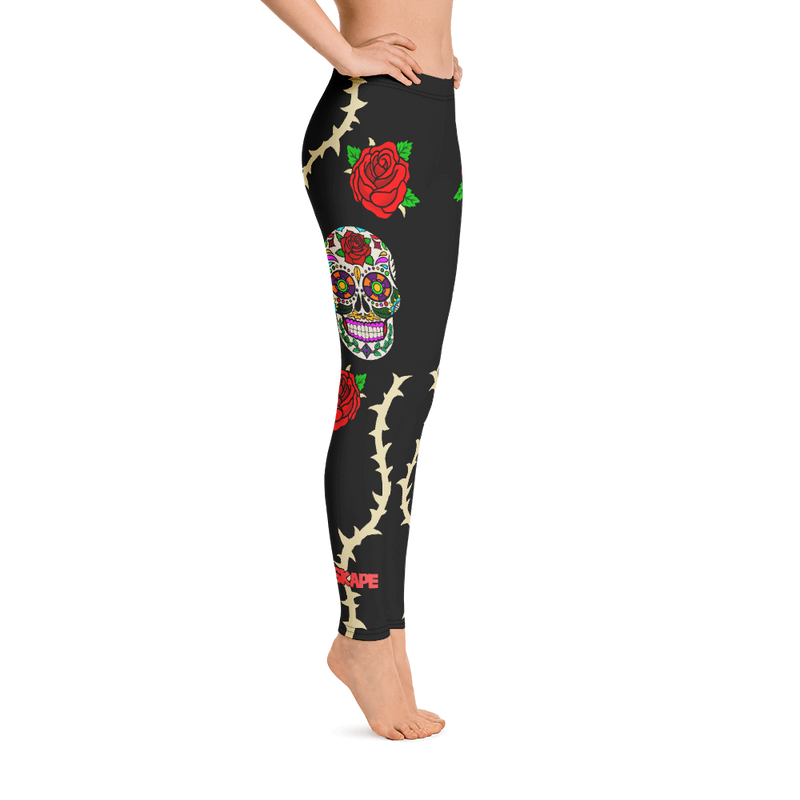 Los Muertos Black Leggings