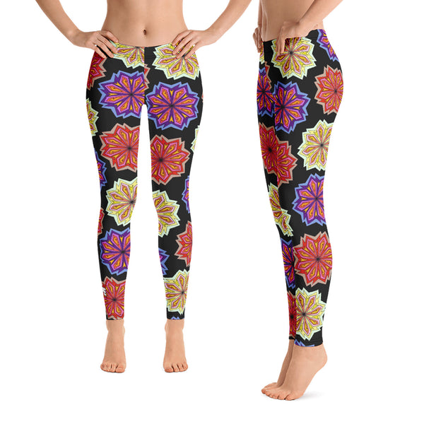 Abstract Flowers Leggings