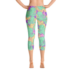 Octo Pattern Capri Leggings