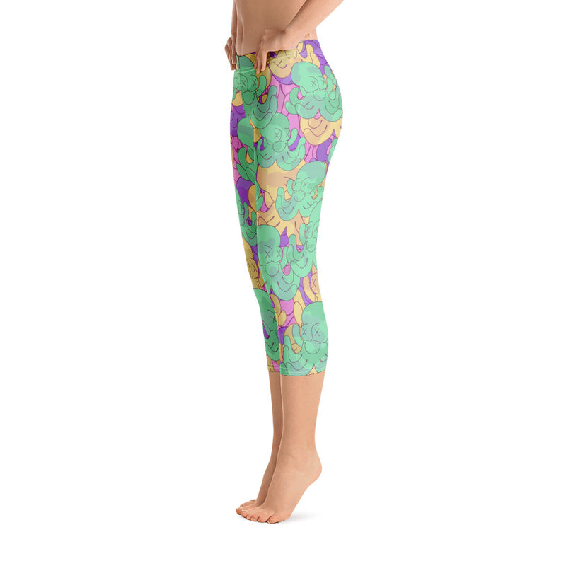 Octo Pattern Capri Leggings