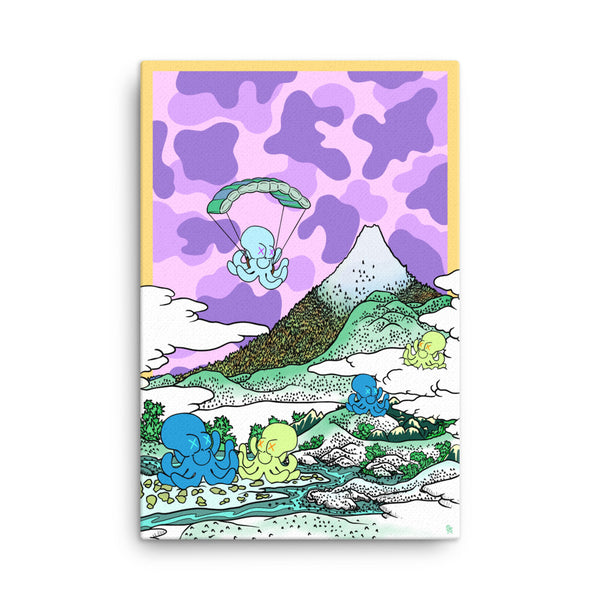 Octo Mountain Scene Canvas