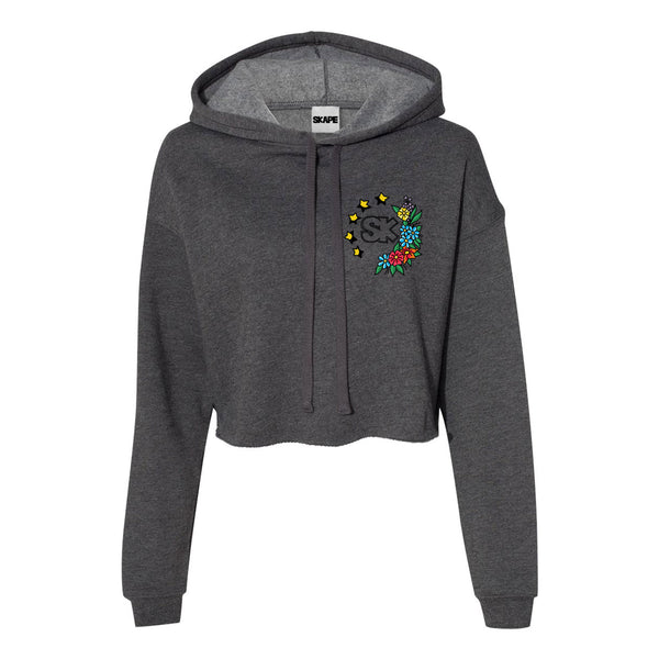 Flowers n Stars SK Crop-Top Hoodie