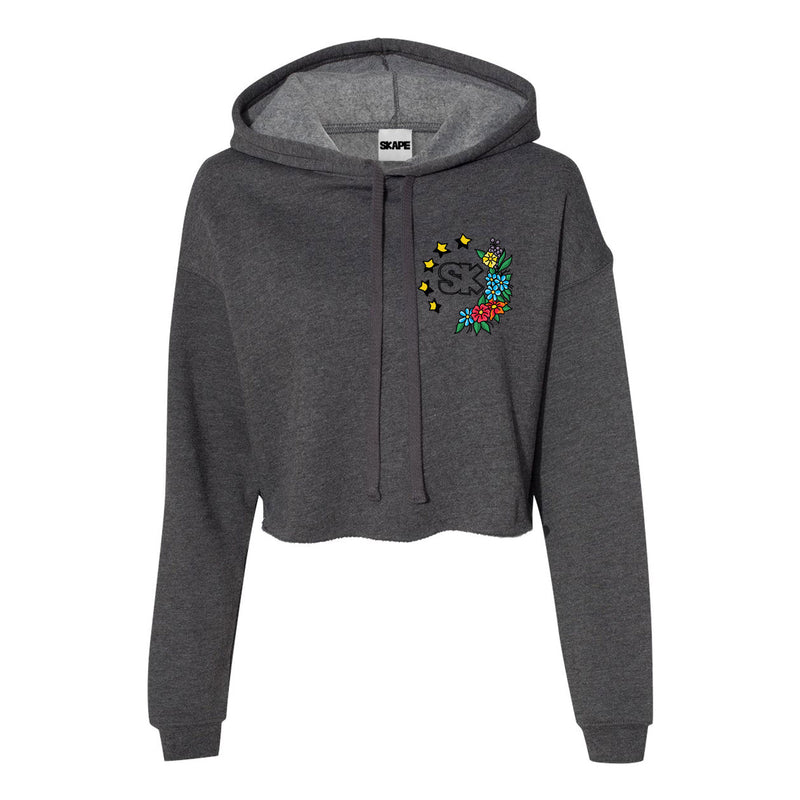Flowers n Stars SK Crop-Top Hoodie