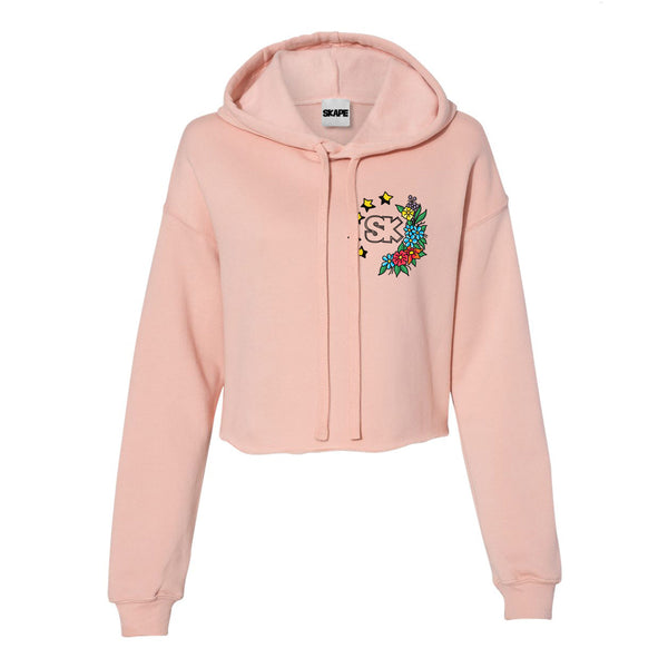 Flowers n Stars SK Crop-Top Hoodie