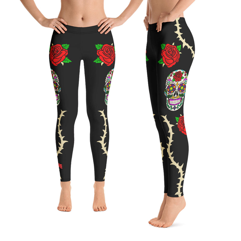 Los Muertos Black Leggings